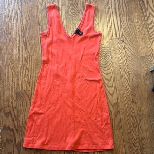 Vibrant Orange Sleeveless Dress